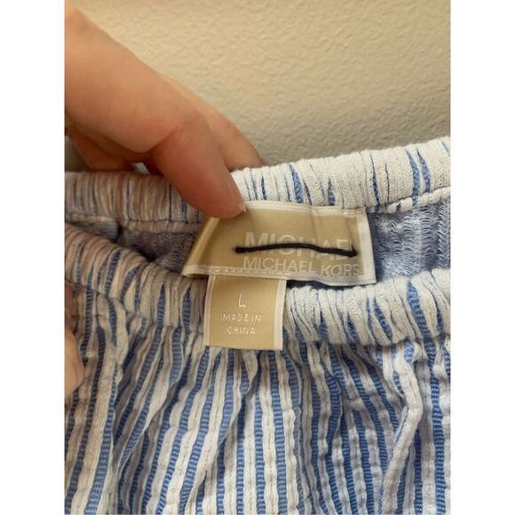 Michael Kors Ruffle-Neck Seersucker Dress with Pockets NWOT Large - Picture 7 of 7